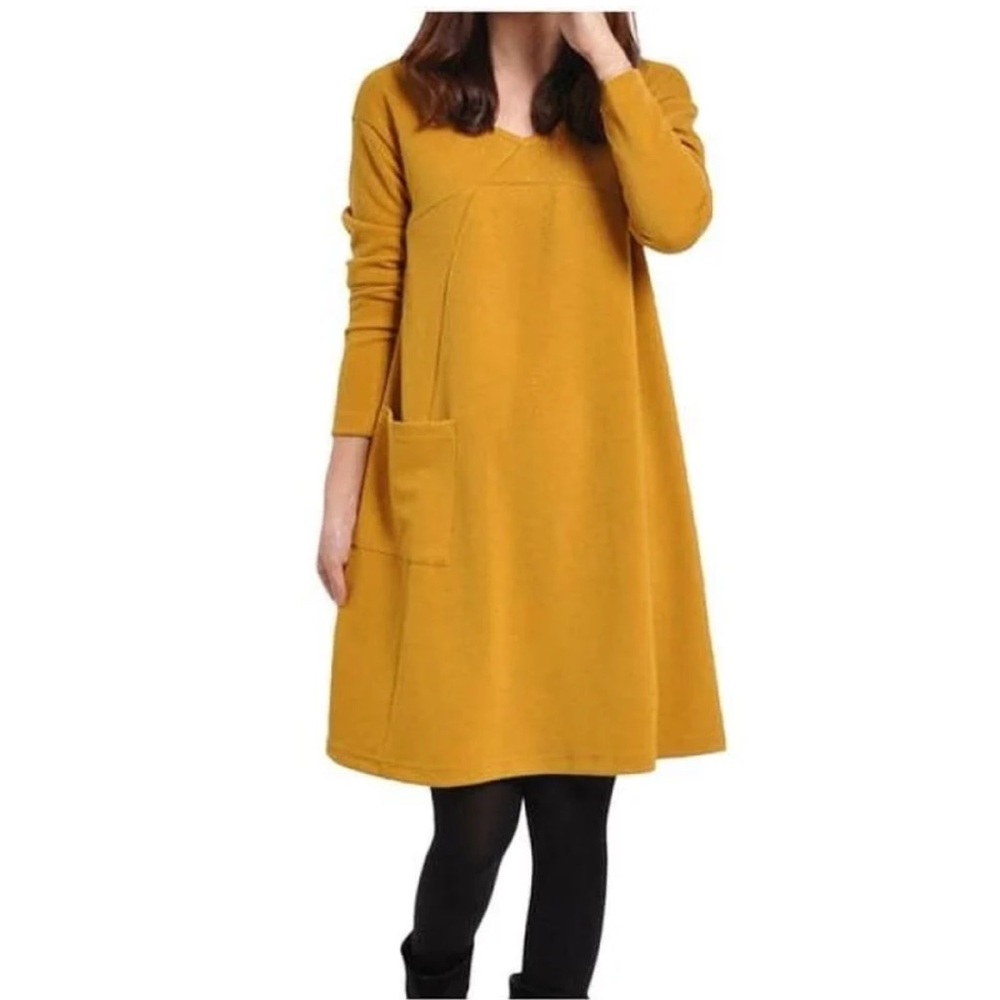 Zanzea Golden Long Sleeve Dress